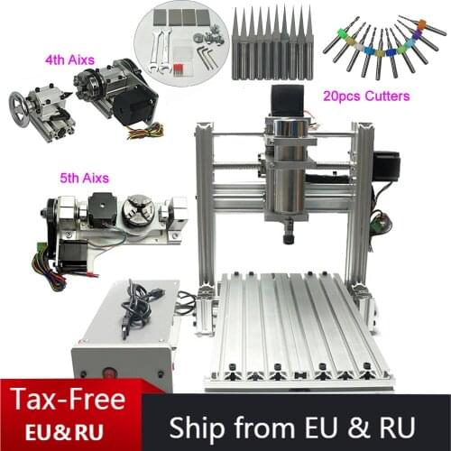 USB CNC Router 3020 MACH3 Control DIY 4 Axis 5 Axis PCB PVC Wood Engraving Milling Cutter Machine