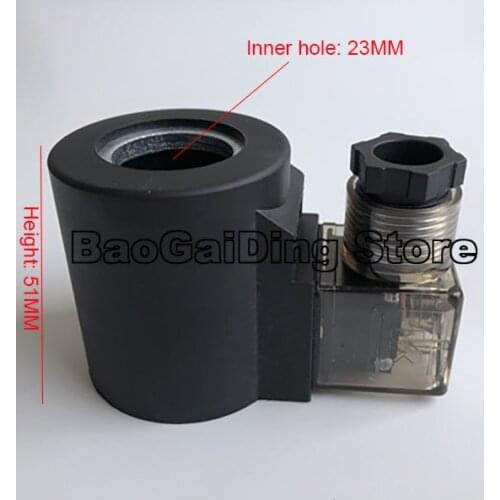 Hydraulic Solenoid Valve Coil Internal Diameter 23MM Height 51MM AC220V DC24V AC110V AC24V DC48V DC12V