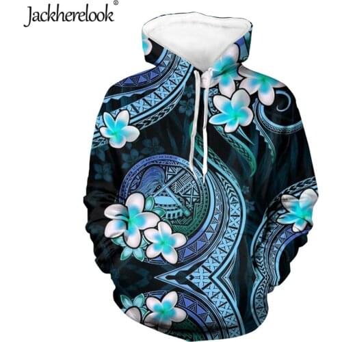 Jackherelook Hawaii Hibiscus American Samoa Printed Plus Size Tops Sweatshirts Hooded Autumn Women Pullover Tracksuits Jacket