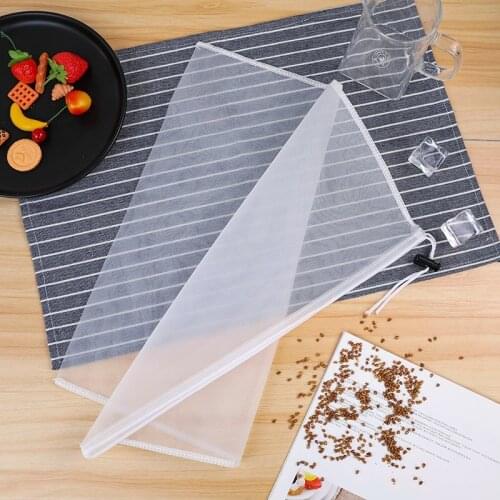 Nut Milk Bag Reusable Almond Milk Bags Commercial Food Grade Fine Nylon Mesh Food Strainer Cheese Maker Coffee Tea Filter