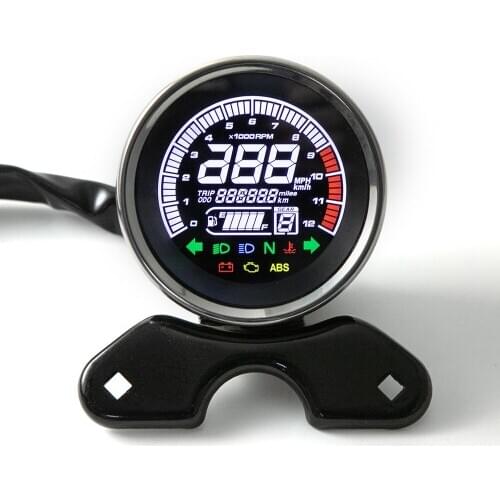 Motorbike Multi-functional Gauges Instruments Motorcycle Digital Odometer Speedometer Tachometer Fuel Level Meter Indicator Led