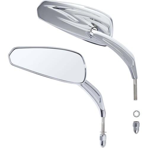 Motorcycle Pair 8mm Rear View Mirrors For Harley Sportster Softail Road King Glide Dyna Softail XL 883 XL 1200