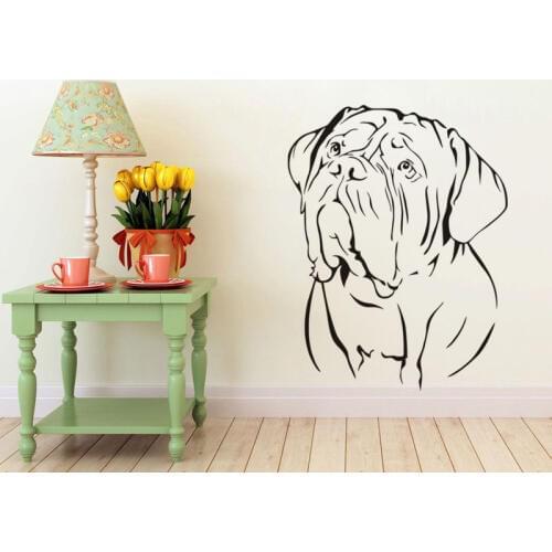 Dog With Sad Face Wall Stickers Animals Art 3d Poster Wall Decal Home Wall Decoration Kids Bedroom Etiqueta pared vinilo SA109