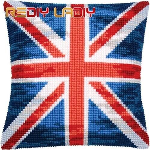 REDIY Cross Stitch Cushion Cover Pattern Decorative Pillow Case DMC Counted Cross-Stitch Set Cushions Home Decor Throw Pillows