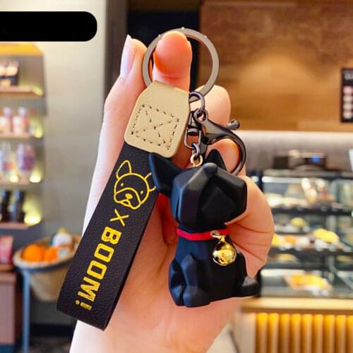 New Cool Bells Bulldog Keychain Wild Key Chain Bag Pendant Couple Accessories Creative Gift