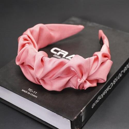 Solid Color Knot Headbands for Women Simple Fabric Girls Hairband Women Hair Accessories Wide Side Hair Band