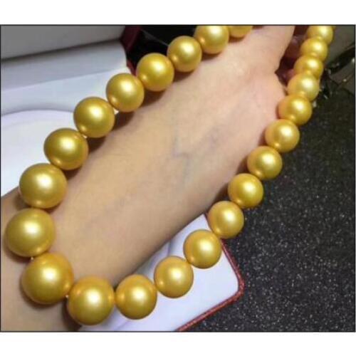 Charming 12-14mm natural south pearl necklace 18inch