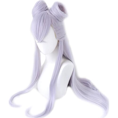 Game LOL KDA Baddest Evelynn Cosplay Wigs 80cm Long Wigs with Buns Heat Resistant Synthetic Hair Evelynn Cos Wig