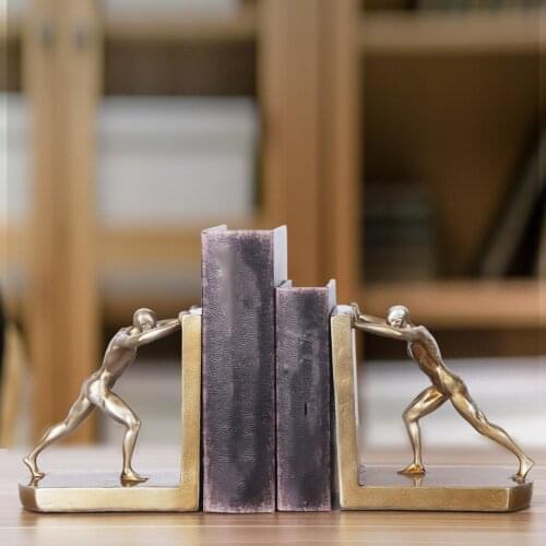 Bookend Resin Decor All-match Book Ends Ornament Home Decor Books Stopper Block Blocker Stand Shelves CD