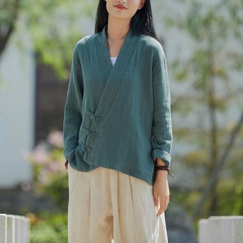 Блузки на пуговицах QATURALAN China At AliExpress