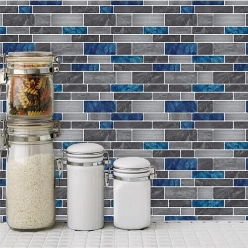 Modern 3D Wallpaper High-quality Kitchen Home Decor Small Black Brick Self-adhesive Three-dimensional Wall Stickers