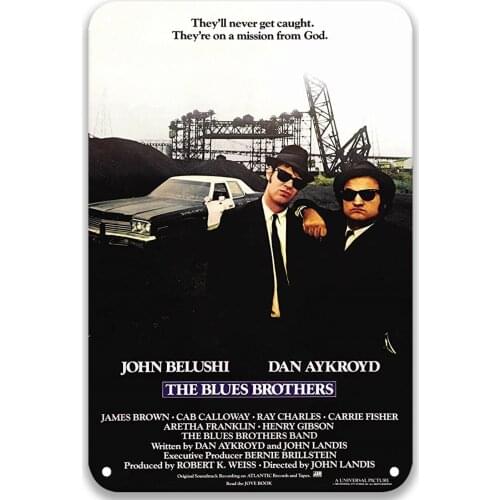 The Blues Brothers (1980) Metal Tin Signs Movies Decor for Art 8x12 Inches