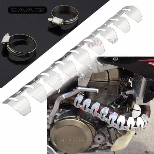 Universal Front Motorcycle Exhaust Shield Muffler Pipe Protector Cover Heat Shield For Dirt Bike Off-Road Accessories