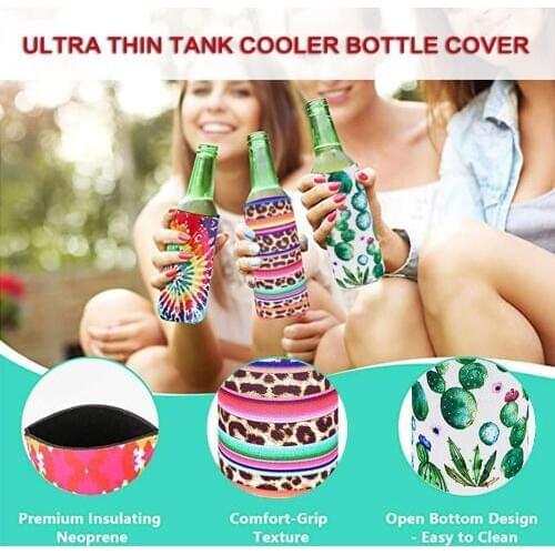 Vacuum Flask Cover Cans for Cold Drinks Beverage Insulated Nottle Cover Ultra-thin Foldable Suitable Canned Drinks Pink/Green