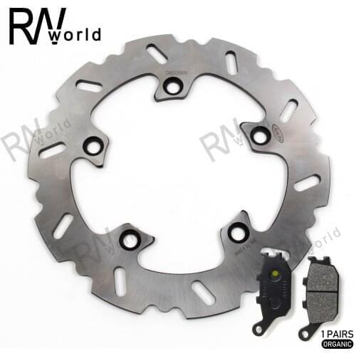 GSF650 BANDIT- ABS 2011 Motorcycle CNC Rear Brake Disks Discs Rotors & Brake Pads For SUZUKI GSF BANDIT 650 2007-2012 2008 2009