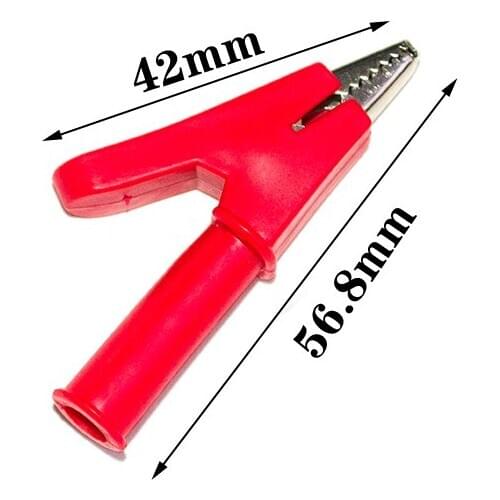 Battery clip alligator clip copper wire clip No. 4mm jack plug with high-pressure all-inclusive jacket clip 30a