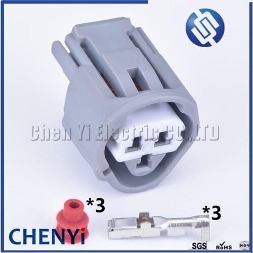 1 set 3 Pin Female 2.2 mm Waterproof Automobile connector Housing 6189-0486 Female Water Temperature Sensor Plug For Toyota