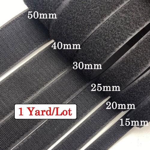 1 pair 16/20/25/38/50/100mm adhesive Hook and Loop fastener Tape Sewing-on the hooks velcros adhesive Magic tape DIY 1 Yard/Lot