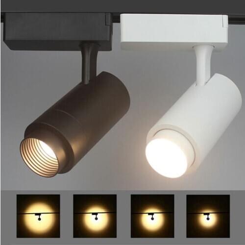 1pcs Super bright led cob LED Track Lights Zoom LED Track Light 12W 20W 30W Focus Clothing Adjustable Store Rail Spot Lights
