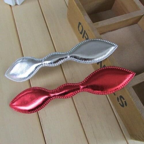 10PCS PU Leather Rabbit Flowers Ball Padded Appliques For clothes DIY Baby hair Clip headwear Decor Ornament Accessories