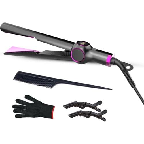 2in1 Ceramic coated hair curling&straightener styling tools hair curler Iron wave roller curling wind unique twisted plates