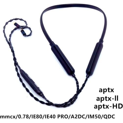 Hanging Neck Audio Cable for Mmcx 0.78mm 2pin SE215 SE535 IE80 A2DC QDC Cable 500 MAh Bluetooth5.0 HiFi Bluetooth Upgrate Cable