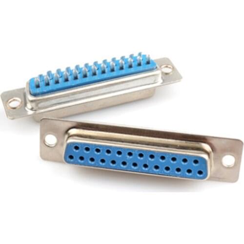 Free shipping 50PCS DB25 female head wire seat U shaped feet two 25 PINstraight pin