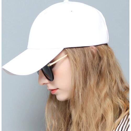 New Baseball Hat Female Adult Summer Travel Leisure Cap Ladies White Black Sun Cap Student Outside Travel Cap B-8034