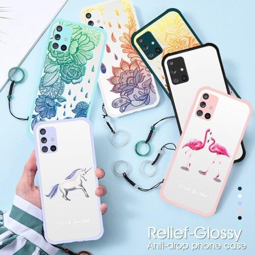 2020 New Relief-Glossy Personality Pattern Case For Samsung Galaxy Note 20 Ultra S10 S20 Ultra Matte Translucent Anti-Drop Cases