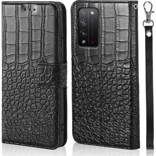Gftbiik Crocodile skin Case For for Huawei Honor X10 X10Max Card Zipper Wallet Phone Cover Flip Holder Leather Case 10XMax