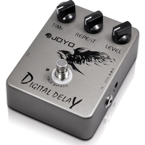 Digital Delay Guitar Effect Pedal Joyo JF-08 Time Delay Repeat Level Adjustment Close To Analog Delay 25ms-600ms Delay Range
