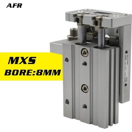Double Acting 8mm Bore Slide guide cylinder MXS8-10AS MXS8-20AS MXS8-30AS MXS8-40AS MXS8-50AS MXS8-75A Pneumatic Air Cylinder