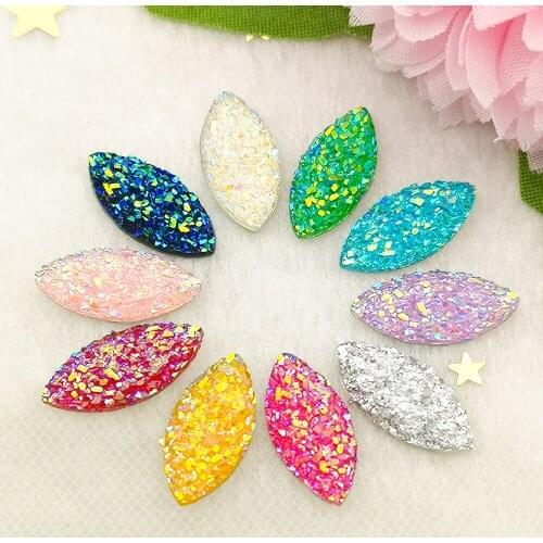 DIY80pcs AB Resin Rhinestone Shiny Crystal Horse Eye Flat Back Scrapbook Diy Wedding Decorations Party Resin Strass