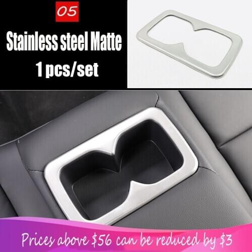 For Nissan Sentra 2020 Stainless steel Car rear water cup frame decoration Cover trim Sticker Car styling Accessories 1pcs