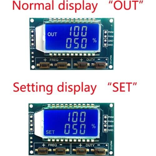 PWM Signal Generator Pulse Frequency Duty Cycle Adjustable Module LCD Display 1Hz-150Khz 3.3V-30V PWM Board Module