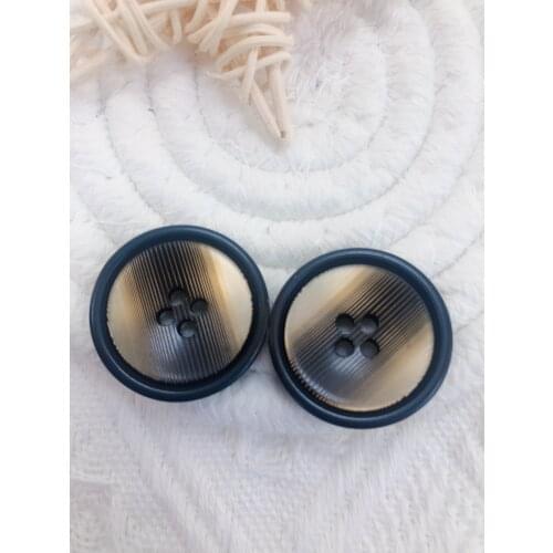 Resin Imitation Horn Black Large Buttons For Clothing Sweater Suit Coat Vintage Decorations DIY Accessories Wholesale