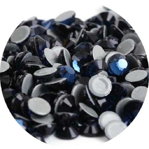 AAAAA Quality Flat back Montana Hot Fix Rhinestones Glass Strass Hotfix Rhinestones For for clothes wedding decoration