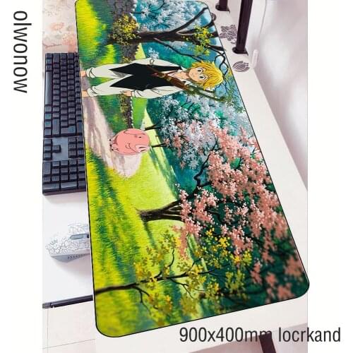 Nanatsu no taizai padmouse 900x400x3mm gaming mousepad Customized mouse pad gamer computer desk Boy Gift mat notbook mousemat pc