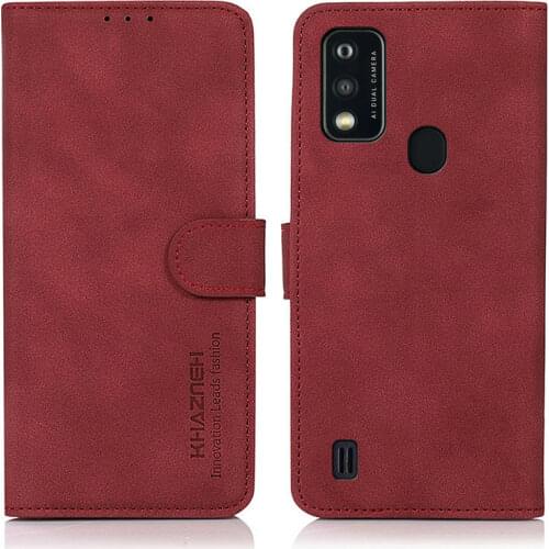 For ZTE A51 2021 Flip Case Leather Smooth Card Slot Phone Holder for ZTE Blade A51 Case ZTE A 51 360 Protective Flip Cover Funda