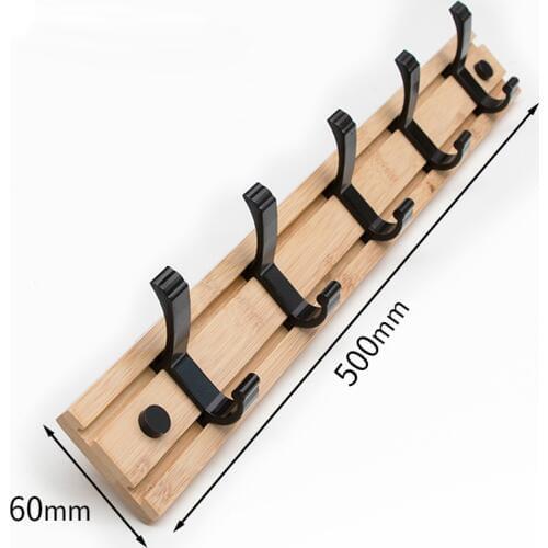 Creative Wood Wall Hooks coat rack crochet Clothes Hook Hanger Adhesive Hook corner shelf Bamboo floating shelf Bedroom shelves
