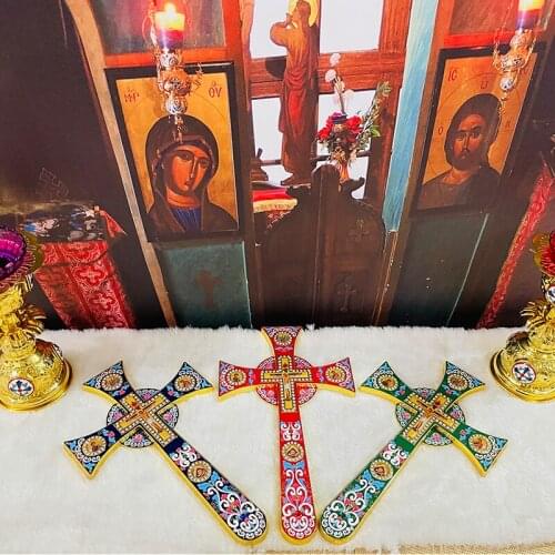 2021Jesus Cross Catholic Crucifix Greek Religious Russian Orthodox Church Decoration Utensils Catholic Decor крест православный