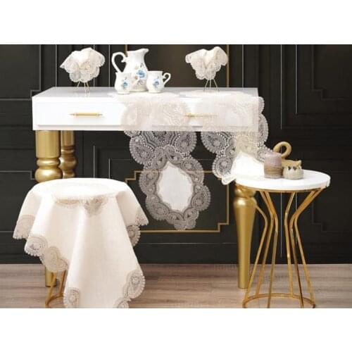 Land Of dowry Bellisima 5 Piece Linen Lounge Set Cream