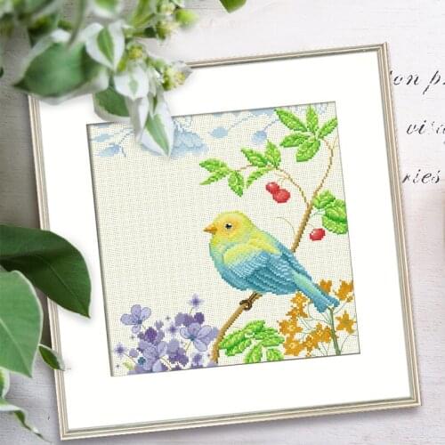 Cross stitch kits embroidery Birds and Butterflies on Flowering Branches home decoration accessories for kids room