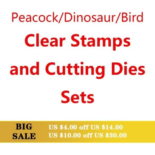 14*14 Transparent Clear Stamps and Metal Cutting Dies Sets/Seal For DIY Scrapbooking/Bullet Journal Rubber Stamps Photo Album