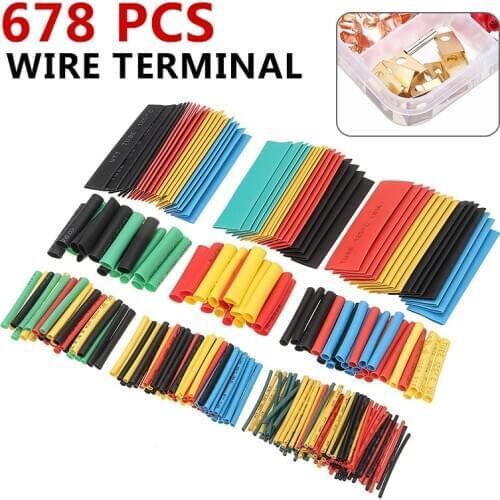 New 678x Car Electrical Wire Terminals Insulated Crimp Connectors Spade Set Kit For Mechanics Workshops