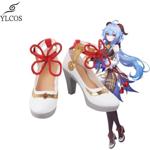 Game Genshin Impact Ganyu Cosplay Shoes Halloween Party Fancy Boots Custom Made