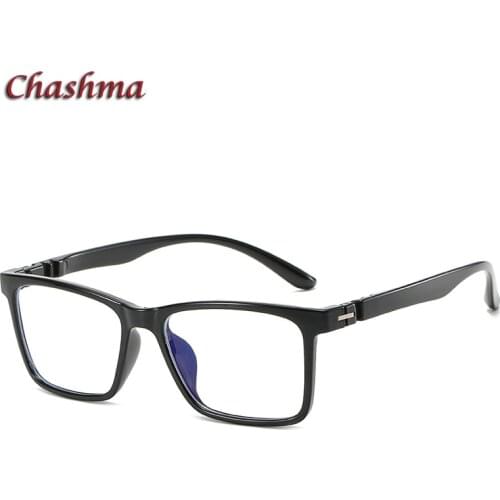 Men Square Frame Optical Eyewear Prescription Glasses Women Big Circle Spectacles Transparent Color Frame