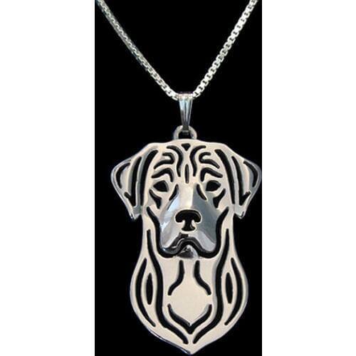 Dog necklace Labrador Retriever Handmade necklace Carved hollow pendant jewelry golden colors plated fast delivery