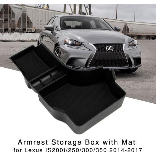 Armrest Storage Box for 2014 2015 2016 2017 Lexus IS 200t 250 300 350 300h Central Console Glove Holder Organizer Tray