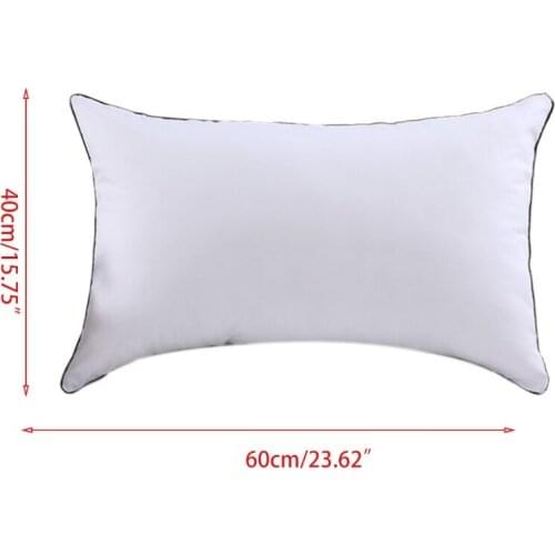 50LB 40x60cm White Bed Pillow with Polyester Zippered Cover for Sleeping Hypoallergenic Hotel Dormitory Washable Cushion